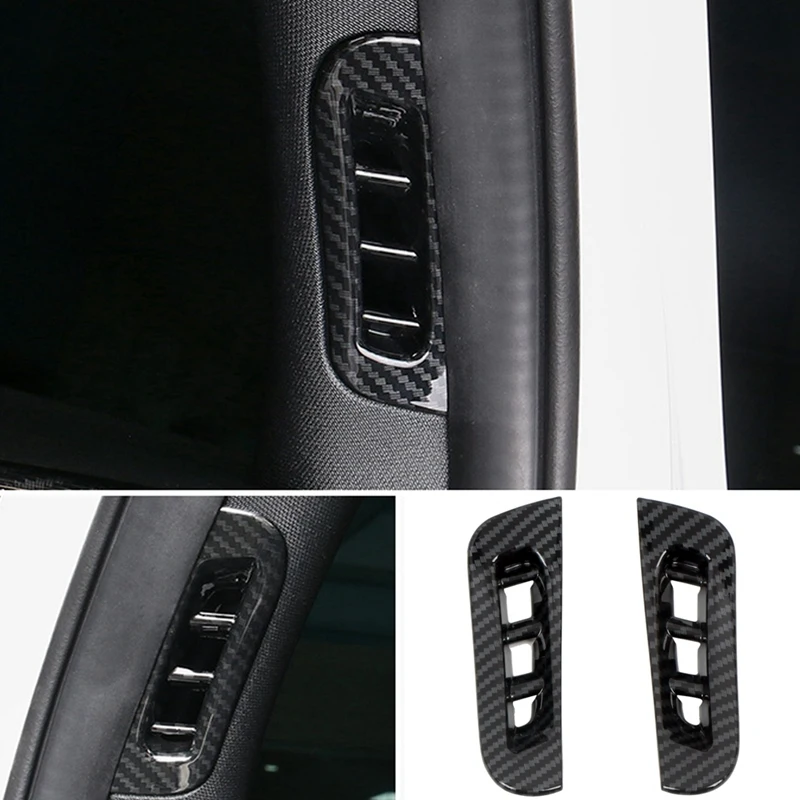 

Car Carbon Fiber Front A Pillar Air Conditioner Vent Outlet Cover Trim For Dodge Durango 2011-2022 Accessories Kits