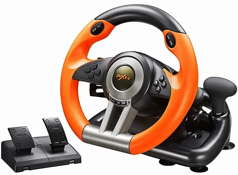 

Gaming Steering Wheel Pedal Vibration Racing Steering Wheel Game Controller for Xbox One for PC for PS 3 4 for N-switch