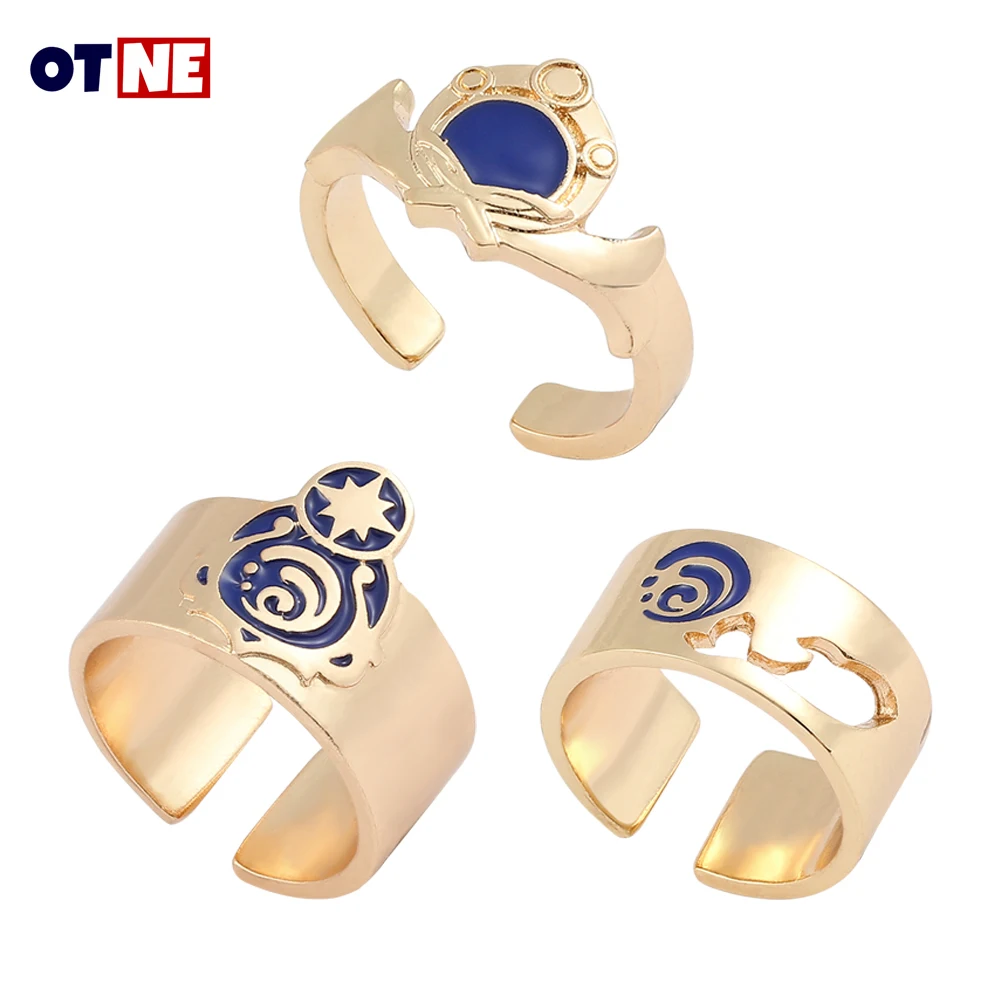 

Anime Game Genshin Impact Accessories Eyes of God Metal Adjustable Rings Women Jewelry Fashion Finger Ring Men Accessories