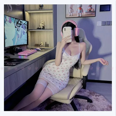 Пикантная Женская кружевная Лоскутная Корейская романтическая Пижама на тонких бретельках Y2k облегающая удобная модная повседневная одежда Ins