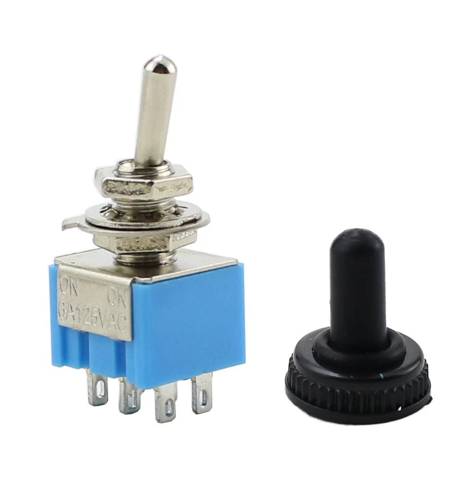 10 шт. мини 6-контактные 2-позиционные переключатели вкл. DPDT мини-переключатель 6A/125V