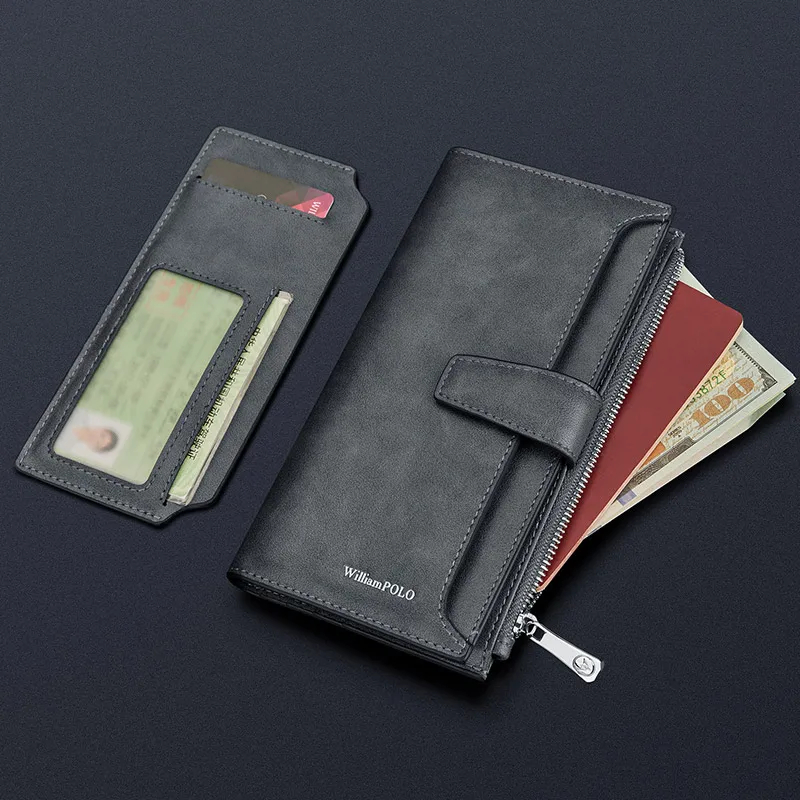 Мужской Повседневный Кошелек длинная и вместительная ручная сумка