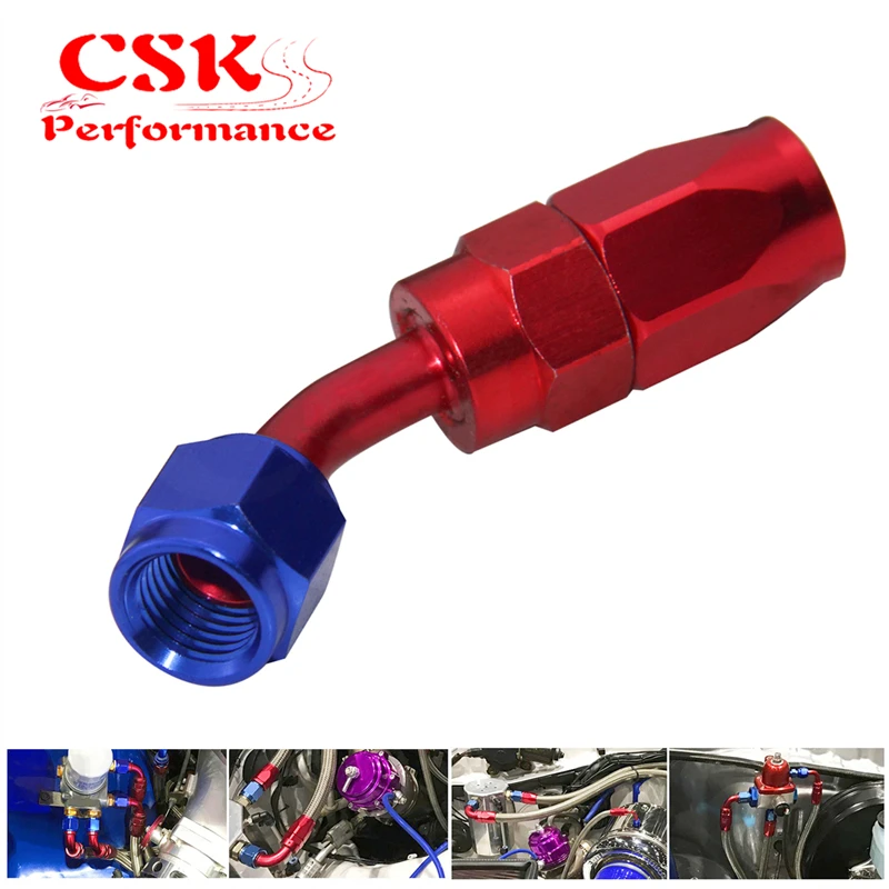

1X Universal AN4 0° /45° /90° /180° Swivel Oil/Fuel Line Hose End Fitting Adapter