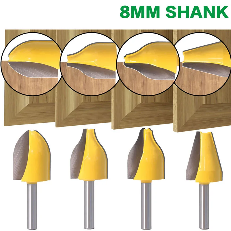 

1Pcs 8mm Shank Round Head Raised Panel Router Bit Tenon Cutters For Door Woodworking Engraving And Trimming Milling Cutter