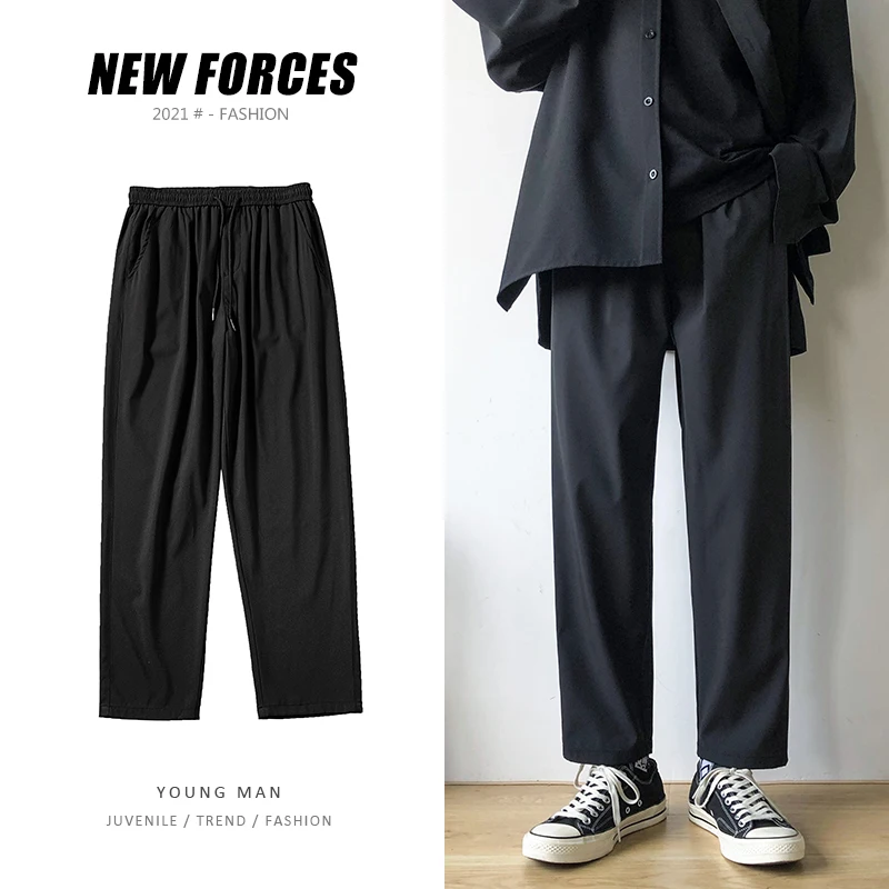 

Mens Autumn Sports Pants Loose Version Fitness Running Straight Trousers Cotton Homewear Workout Pants Sweatpants With Pockets