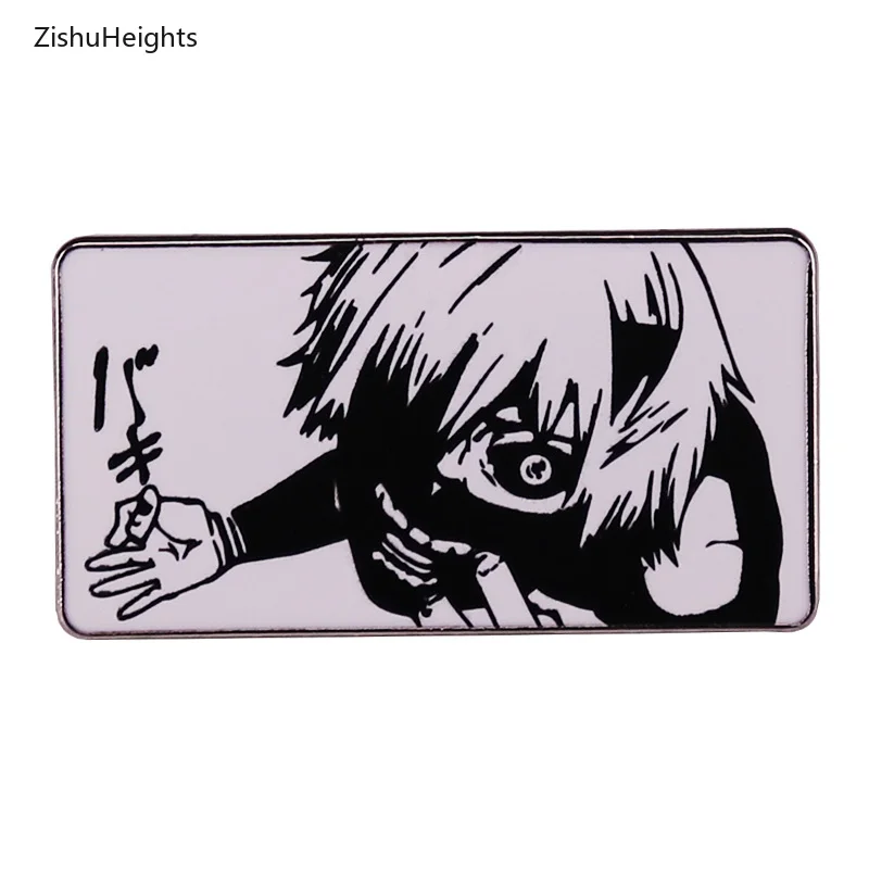 Tokyo Ghoul Brooch Kaneki Ken Enamel Pin Classic Japanese Manga Anime Character Badge Jewelry