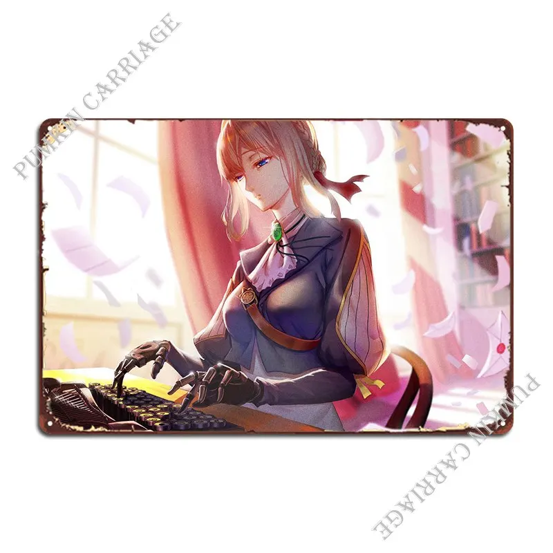 

Violet Evergarden Metal Sign Home Printing Pub Wall Mural Tin Sign Poster