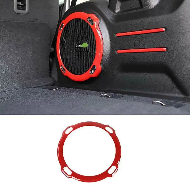 

Подходит для Jeep Wrangler JL 2018-2021, красная рамка для заднего багажника динамика, отделка, 1 шт.