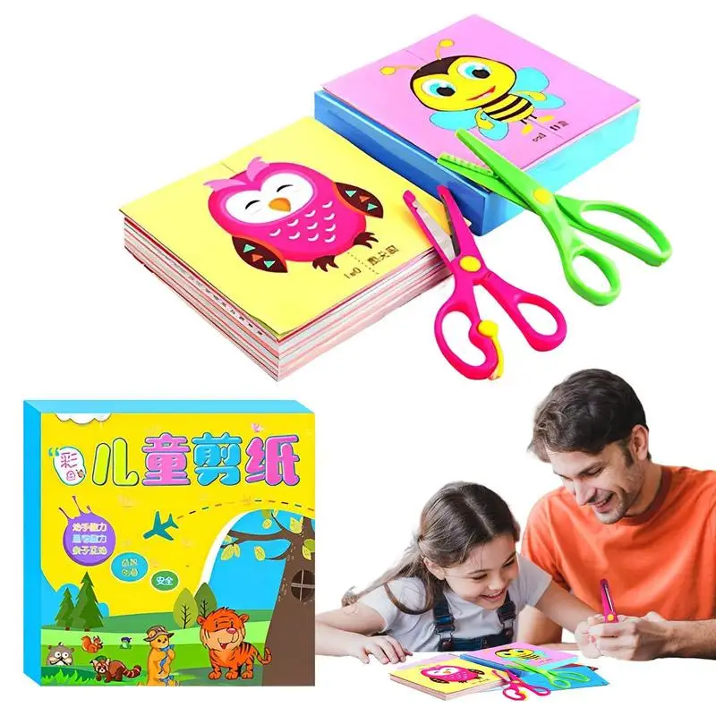 

Kids Cutting Activity Book Toddlers Cutting & Pasting Practice Workbook Preschool Kindergarten Paper Cutting Book For Toddlers