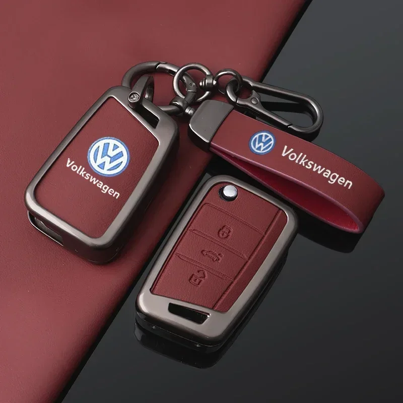 Фото Автомобильные инструменты 2026: Новые стильные накладки для ключей Volkswagen VW с 3 кнопками, чехол-брелок из цинкового сплава для VW Volkswagen Golf 7 MK №3