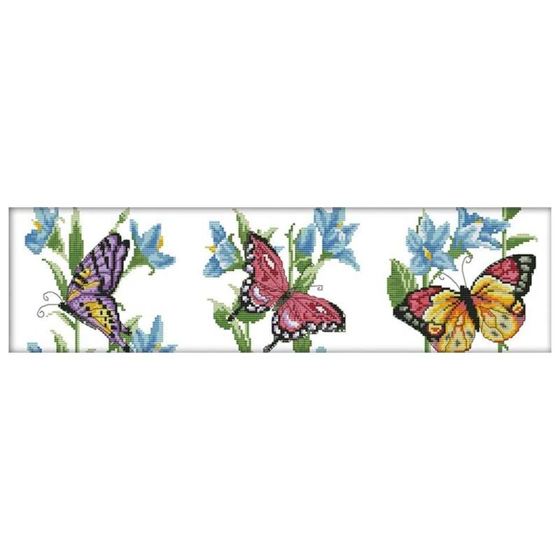 

DIY Cross Stitch Counted Kits Stamped Kit ,11CT Fabric Embroidery Crafts Needlepoint Kit (Butterfly)