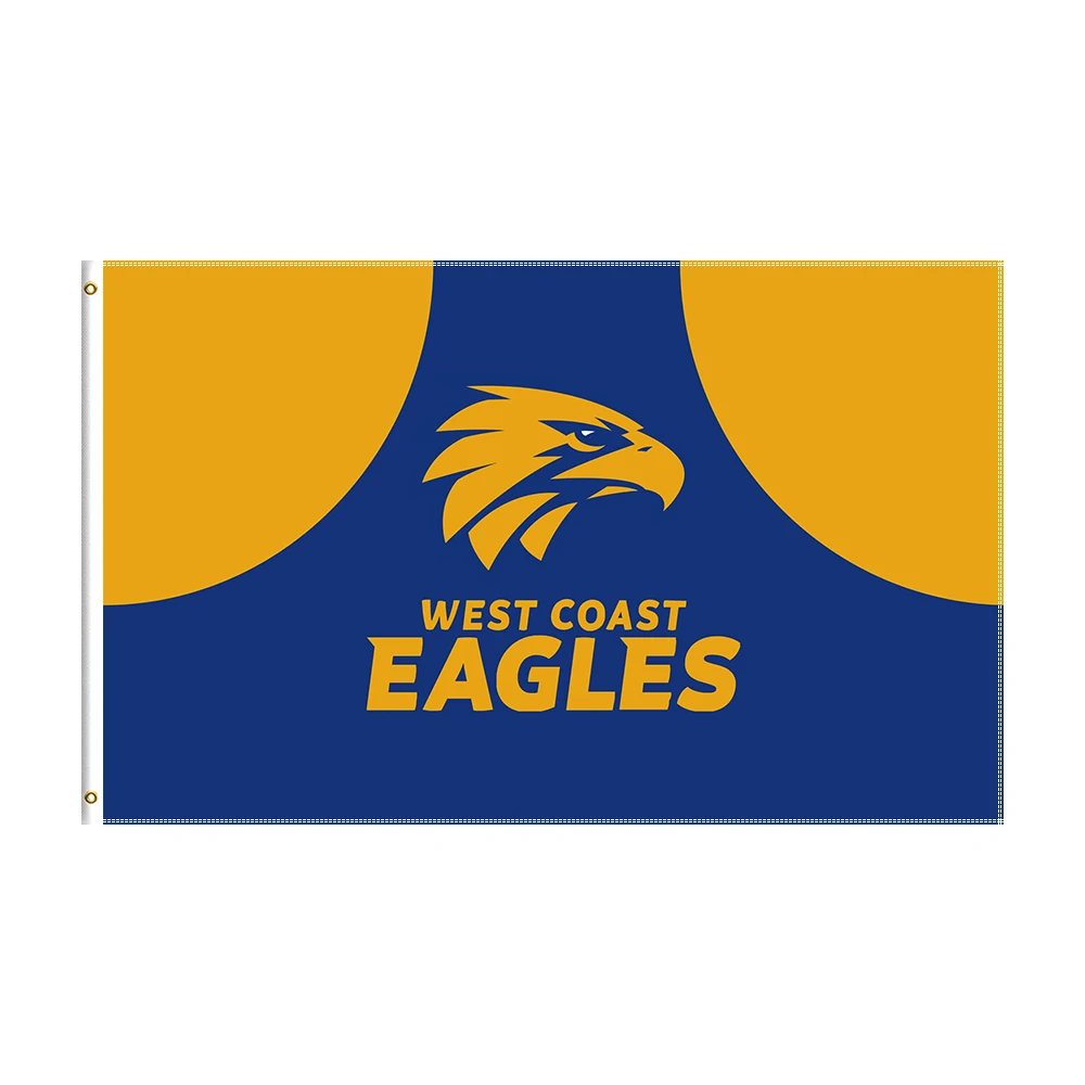 

3x5 Ft West Coast Eagles Flag Polyester Printed Football Team Banner For Decor