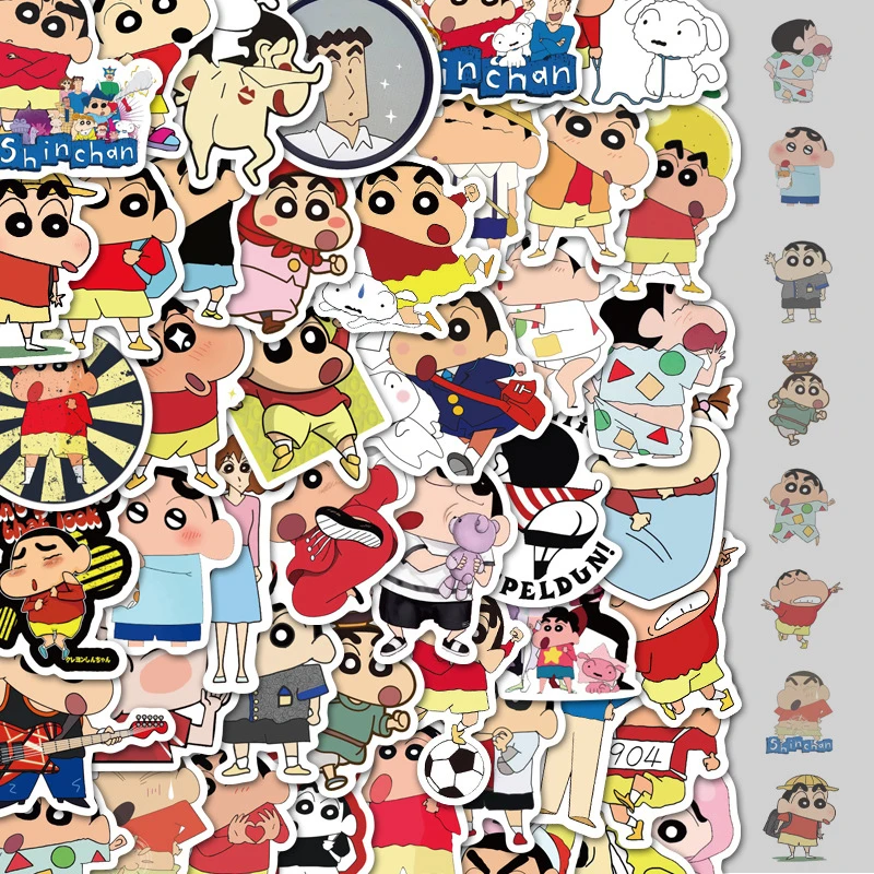 

Cartoon Anime Crayon Shin-chan Stickers For Car Suitcase Guitar Laptop Phone Notebook DIY Decor Waterproof Sticker Toys Gifts