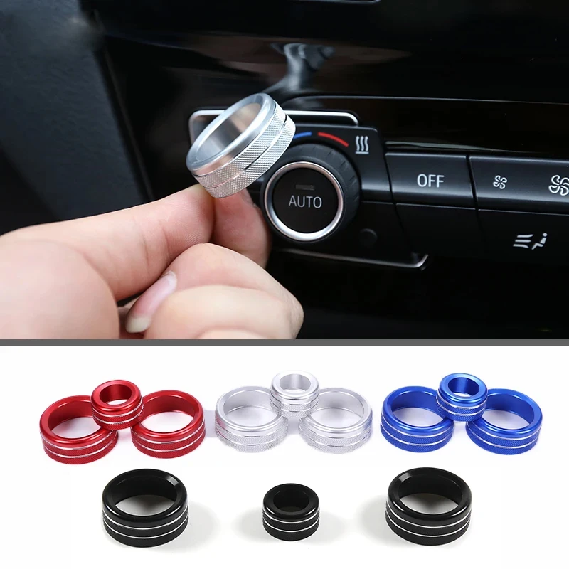 

Air Condition Knob Audio Volume Control Button Circle Decoration Trim Ring Cover For BMW 1 2 3 3GT 4 Series X1