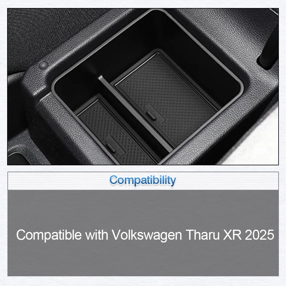

Для Volkswagen Tharu XR 2025 ящик для хранения в подлокотнике с ковриком для хранения на центральной консоли автомобиля, подлокотник, поднос, аксессуары для интерьера