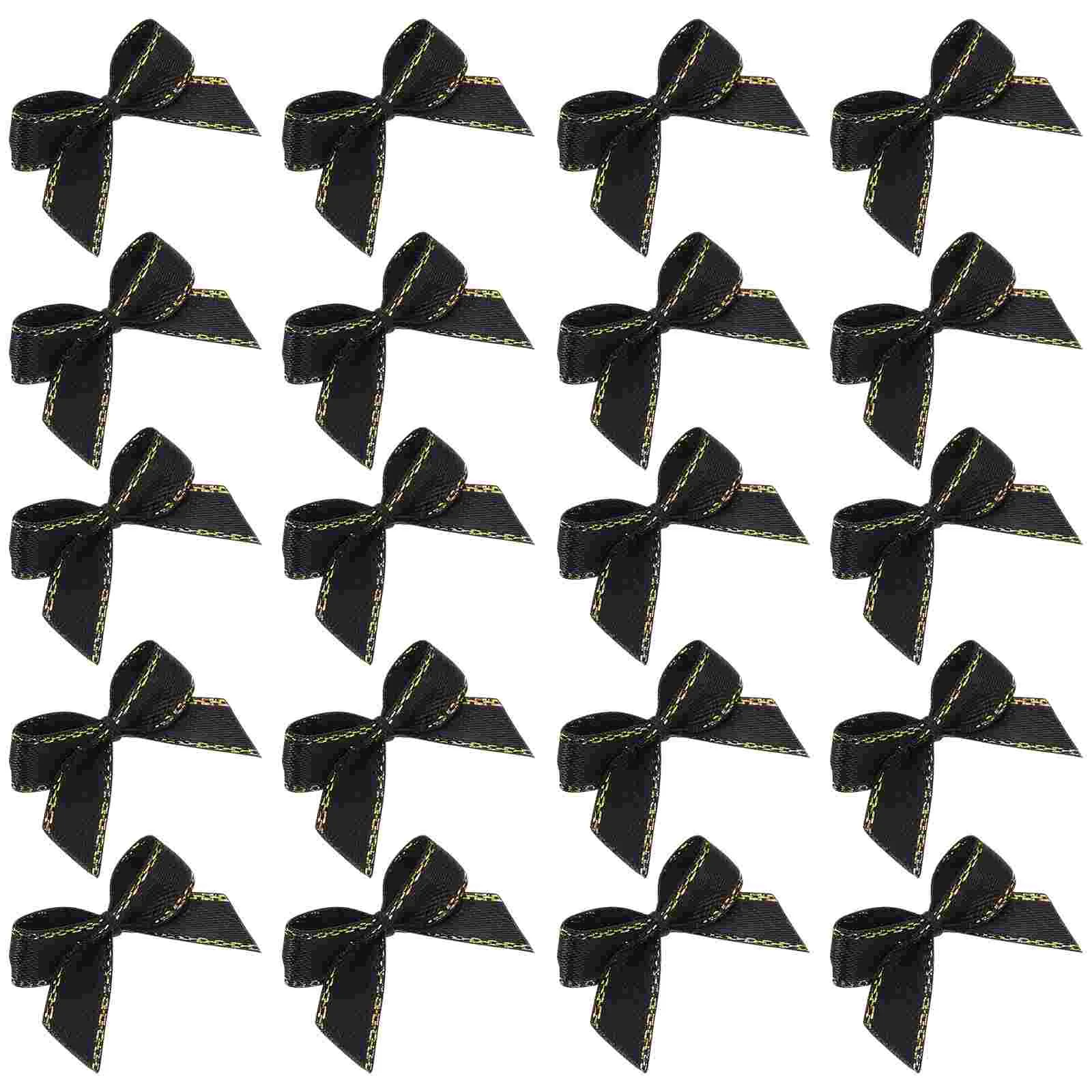 

200 Pcs Bow Decoration Christmas Scene Ornament Wedding Decorations Bowknot Ornaments Decors DIY Adornment Polyester Exquisite