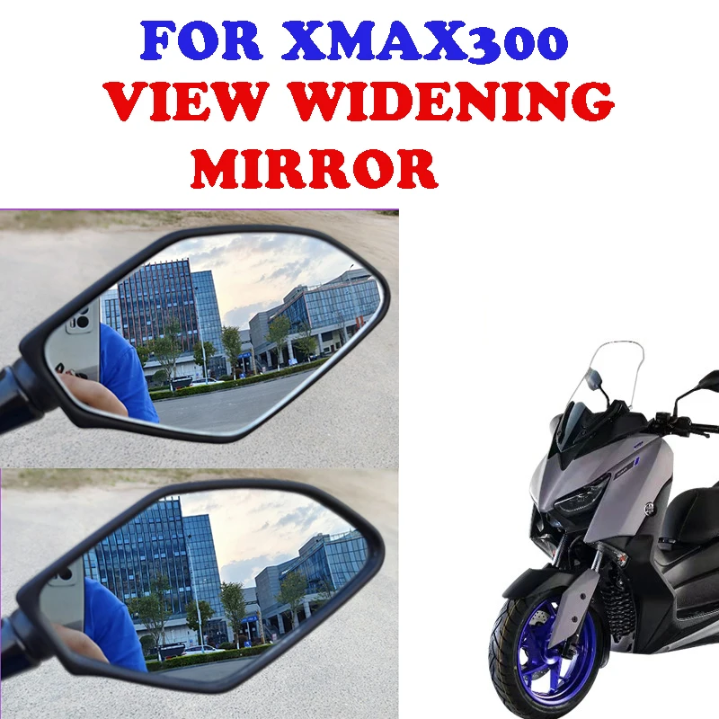 

Motorcycle Accessories Convex Mirror Increase Rearview Mirrors Side Mirror View Vision Lens For Yamaha XMAX300 XMAX 300 X-MAX