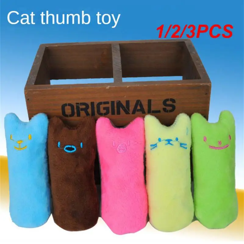 

1/2/3PCS Colors Cat Toy Teeth Grinding Catnip Toys Pet Kitten Chewing Toy Kitten Chewing Vocal Toy Claws Thumb Bite Cat Mint For