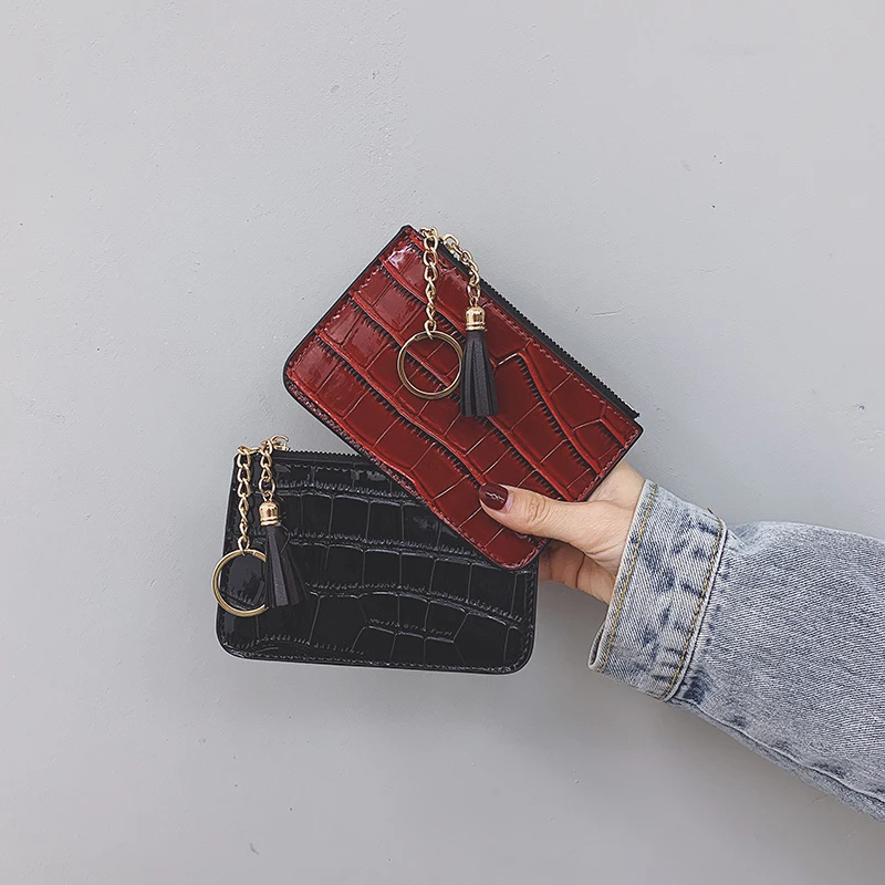 

Wallet Women Short Thin Thin Zipper Card Bag Soft Wallet Coin Purse Women