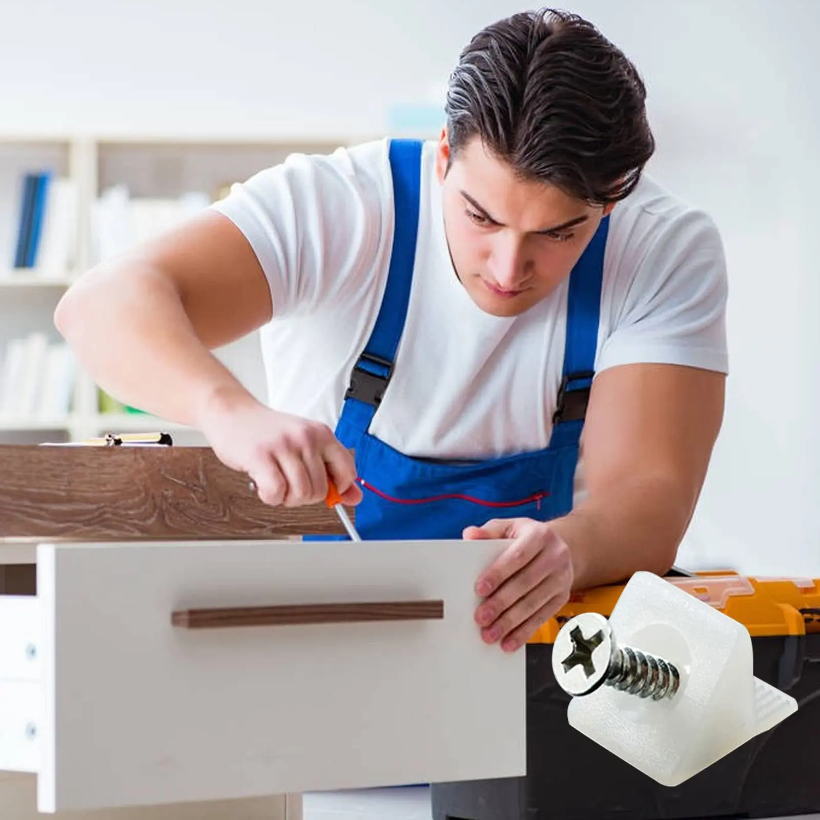 Зажим для мебели 45 градусов с винтами