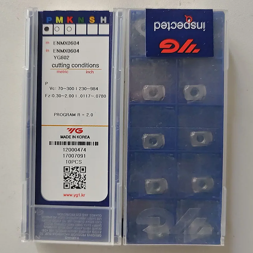 ENMX0604 YG602/ENMX0604-TR YG602 ENMX0604 Оригинальные твердосплавные вставки YG Фрезерные вставки с ЧПУ 10 шт./кор.