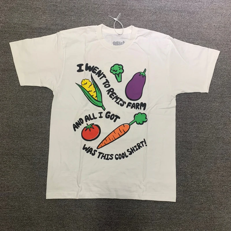 تيشيرت ريمي وولف 2022 للرجال والنساء مطبوع عليه ثمار المزرعة قمصان هيب هوب عالية الجودة تي شيرت هاراجوكو