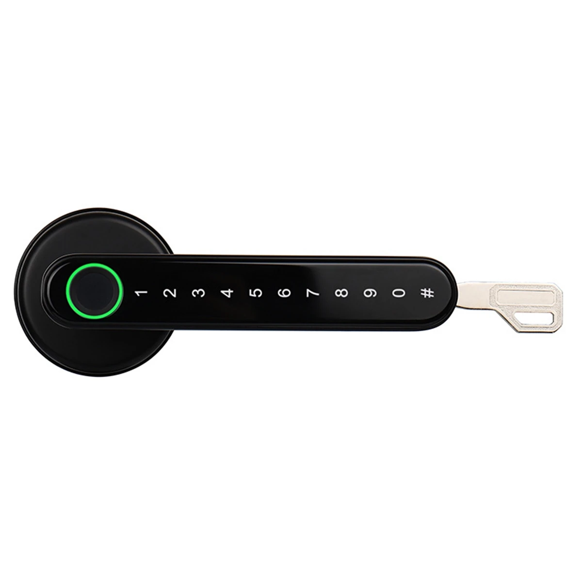 

Tuya APP Bluetooth WiFi Smart Door Lock Biometric Fingerprint Lock Password Key Unlock Electronic Digital Lock (A)