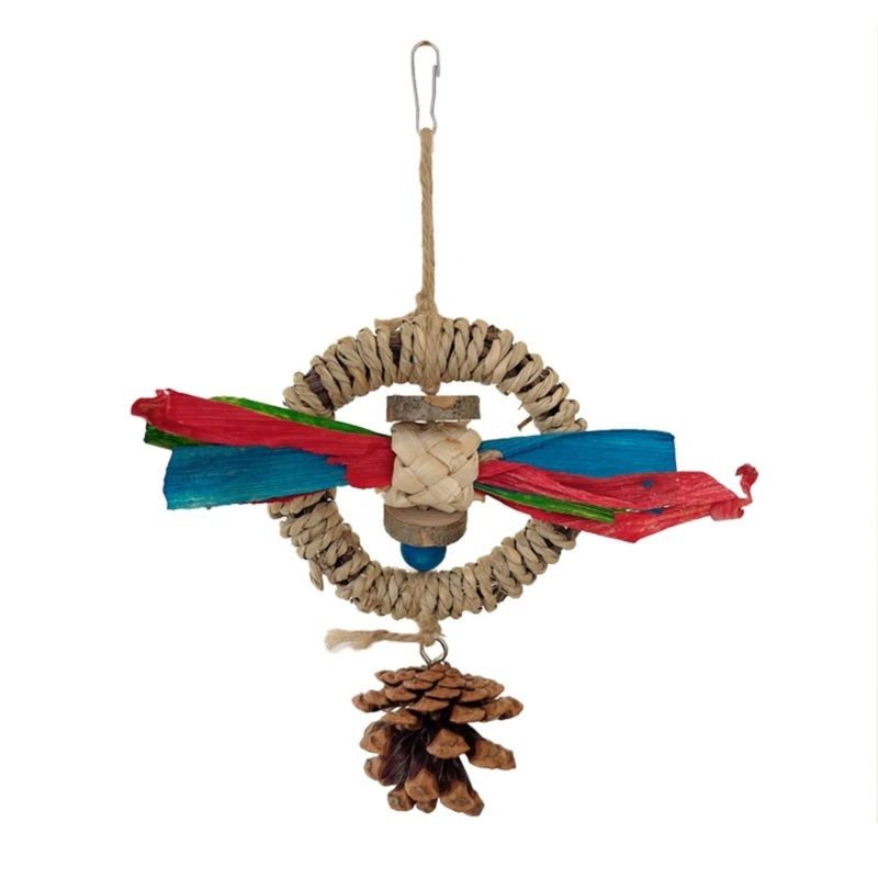 

Pet Bird Tooth Chew Toy Natural Vine Balls Pinecone for Cockatiel Conure