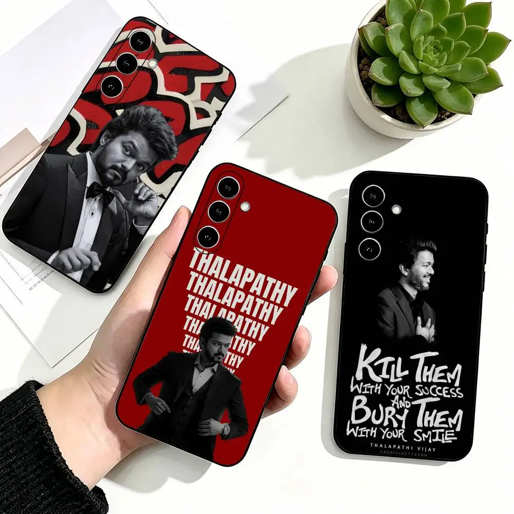 Фото Чехол для телефона Classic Actor Thalapathy Vijay, черный, силиконовый, мягкий, для Samsung Galaxy A73, A72, A71, A70, A53, A52, A51 №1