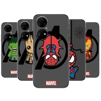 spider man iron man phone case for huawei p50 p40 p30 p20 10 9 8 lite e pro plus black etui coque painting hoesjes comic fas