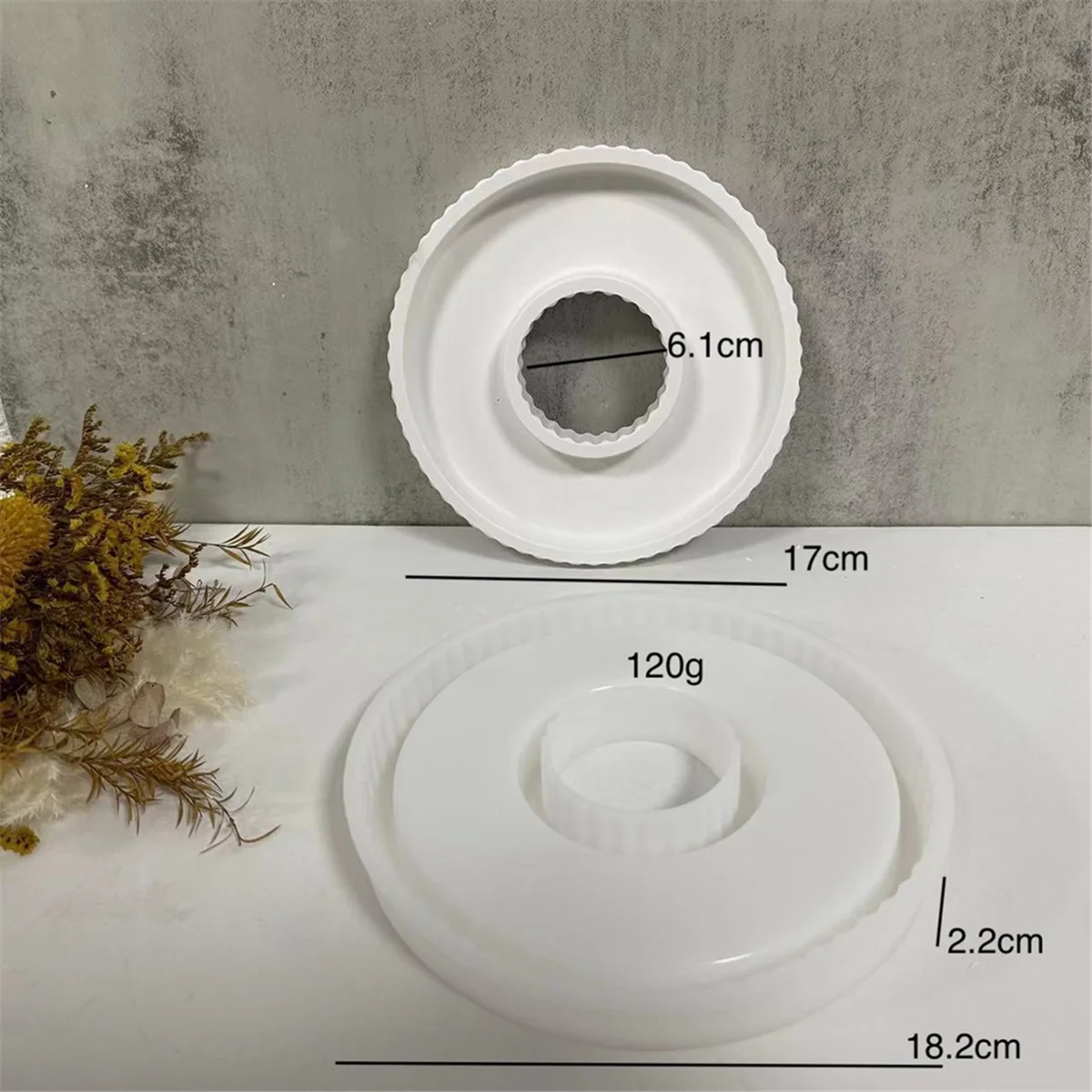 Поднос для силиконовых форм с полосками бетонная круглая пластина силиконовый