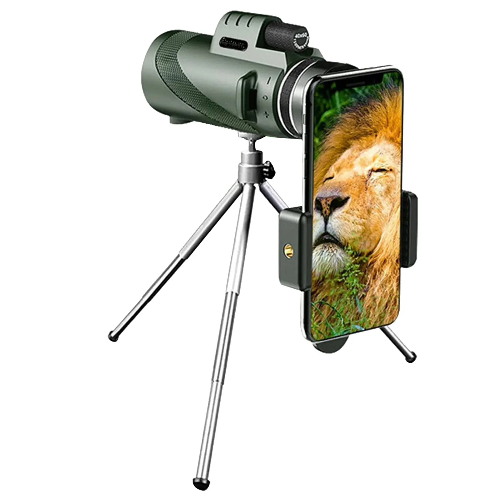 

Монокулярный телескоп для взрослых 40x60, мощная призма с адаптером для телефона, штатив BAK4 Prism для наблюдения за птицами, дикой природы, кемпи...