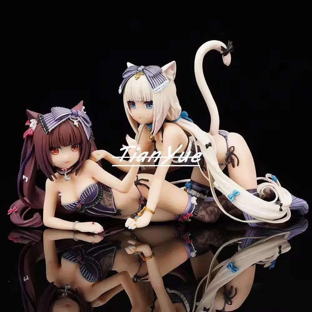 

NEKO WORKS Pretty kitty Style Cute Cat Chocolate and Vanilla underwear version Model PVC Doll Figure Toys Decoration 10cm