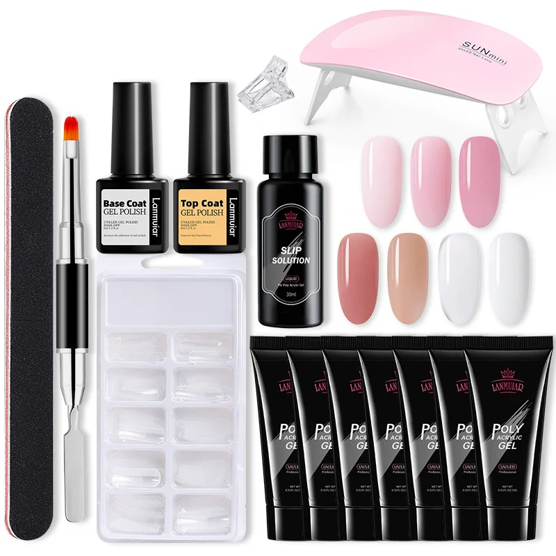 

Poly Nail Gel For Nail Extension Finger Quick Building Gel 6-8 Colors Polygels Extensions Acrylic Gel Polish Nail Art nail lamp
