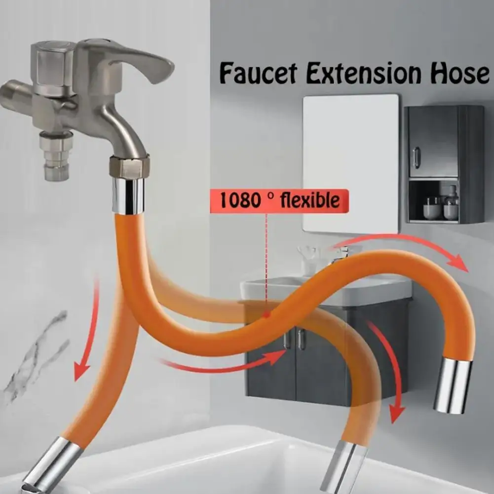 

Faucet Extender Hose Universal Silicone Flexible Foaming Connnetor Tube Size Splashproof Extension Kichen Hose Bathroom 3 Z1A9