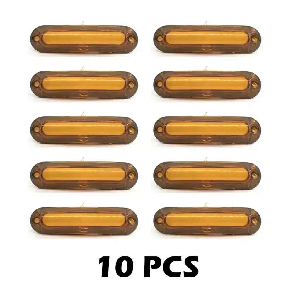 

10 шт. 12 В 24 В 6 светодиодных боковых габаритных фонарей, автомобильный внешний фонарь, индикатор предупреждения, задний задний фонарь, прицеп, грузовик, лодка, аксессуары