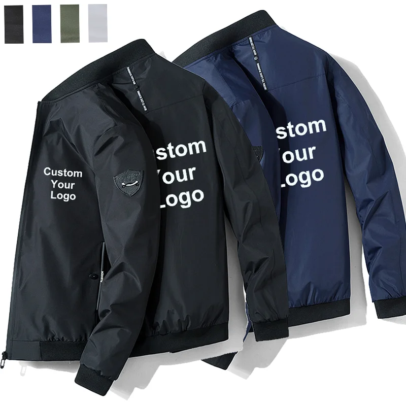 Мужская повседневная куртка на заказ ваш LogoLightweight осенняя Верхняя одежда