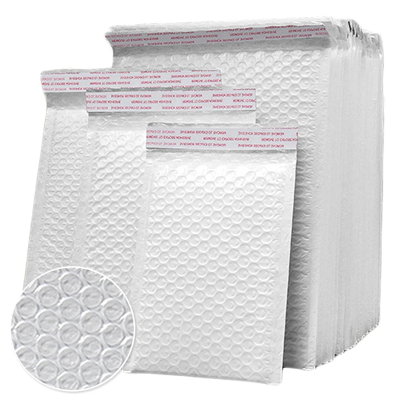 White Pearlescent Film Bubble Bags Self-sealing Foam Padded Envelope Storager Shipping Packages Mailing Bag Packaging Parcel Bag