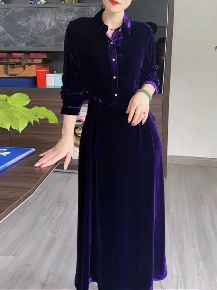 

Бархатное платье женское платье 2023 Длинное свободное бархатное женское платье вечерние платья платье