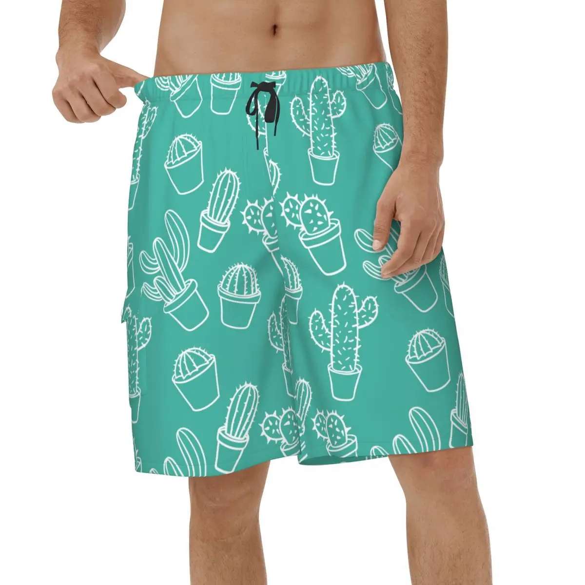 

Cactus Shorts Summer Men's Beach Shorts Cute Casual Men Beachwear