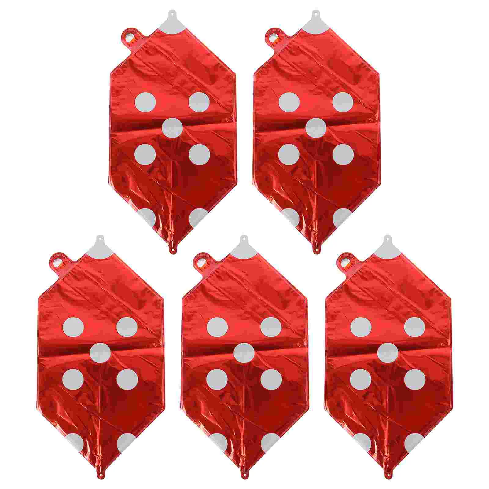 

Balloons Dice Party Foil Casino Decorations Balloon Cube Inflatable 90S Square Decoration Theme Supplies Aluminum Decormylar Red