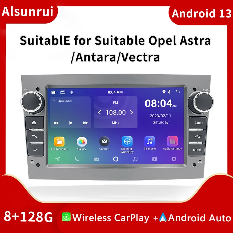 Авторадио 2 din Android 13 для Opel Vectra C Zafira B Corsa D Astra H G Jvivaro Meriva мультимедийный Стерео GPS