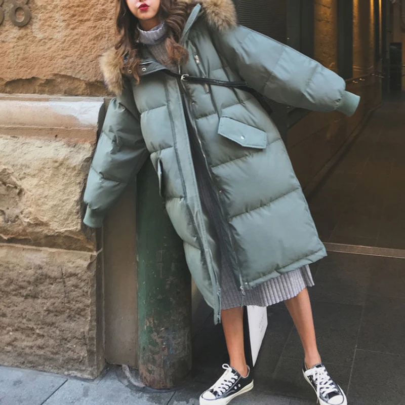 Autumn Winter Jacket Female Clothes Vintage Warm Coats Women's Down Cotton Jackets Warm Thick Long Parkas Female Loose Outerwear