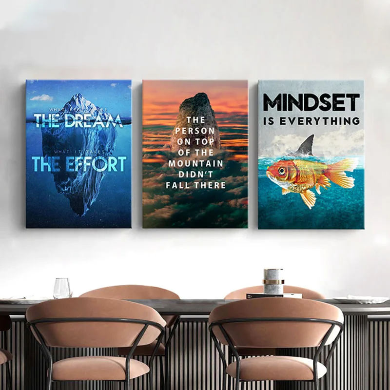 

2022 Trendy Office Inspirational Canvas Painting HD Jet Painting Core Home Wall Decor Room Decor Aesthetic Decoracion Habitacion
