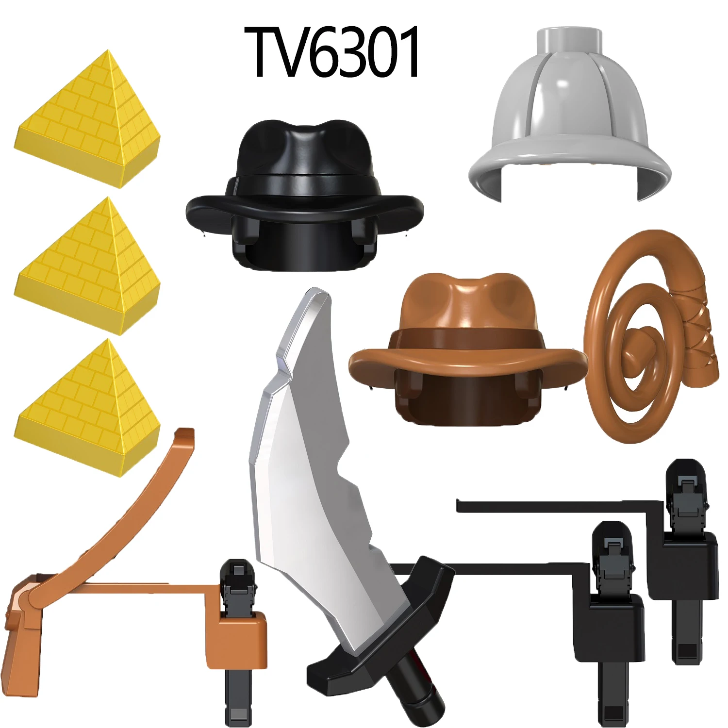 

TV6301 ABS Plastic Foray Movie Weapon Building Blocks Figures Accessories Series Character Bricks For Children Model Gift Toys