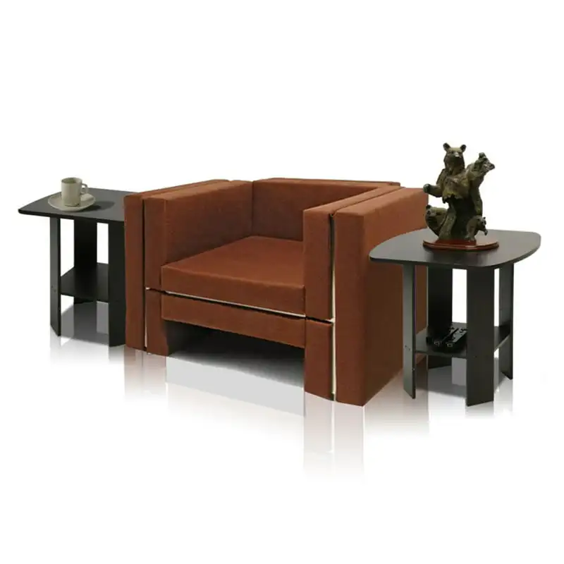 

Simple Design End/Side Table, Espresso, Set of 2 Coffee Table Furniture Creative
