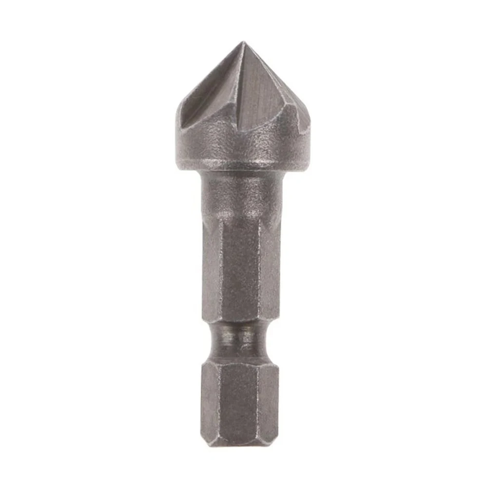 

Power Tools Chamfering Tool Countersink Drill Debur Hole Opener Woodworking 1/4\\\\\\\" Hexagonal Shank 45# Steel 5 Flute