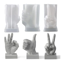 silicone candle molds gesture finger mould 3d diy candle moulds for candle making ok thumb scissors hand gesture candle mold