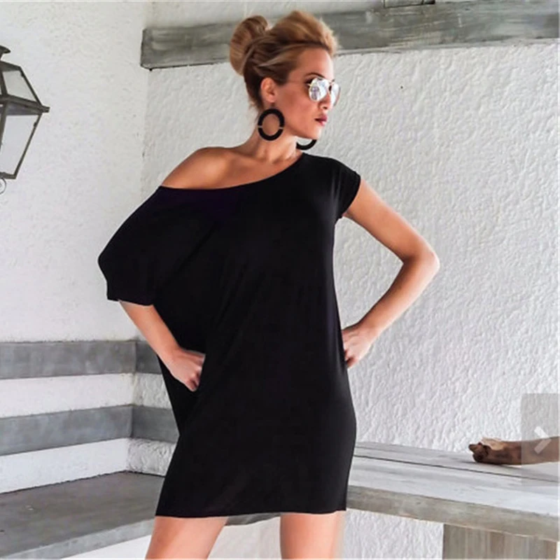 

Women Irregular Dress Elegant Fashion Lady Mature Dress Casual 2022 Summer Woman Solid Loose Beach Dresses Vestidos De Fiesta