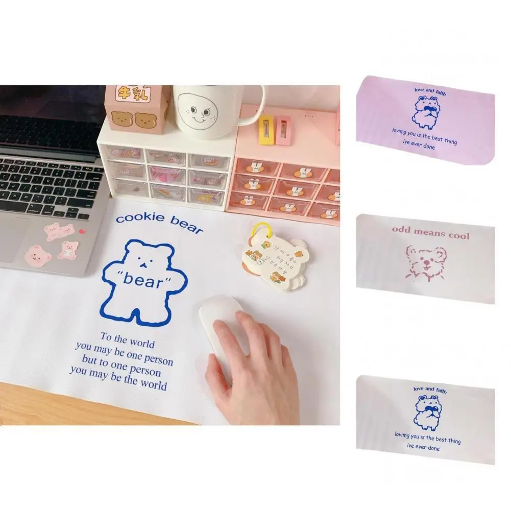 

Practical Mouse Pad Cartoon Pattern Anti-skid Faux Leather Waterproof Desktop Keyboard Pad